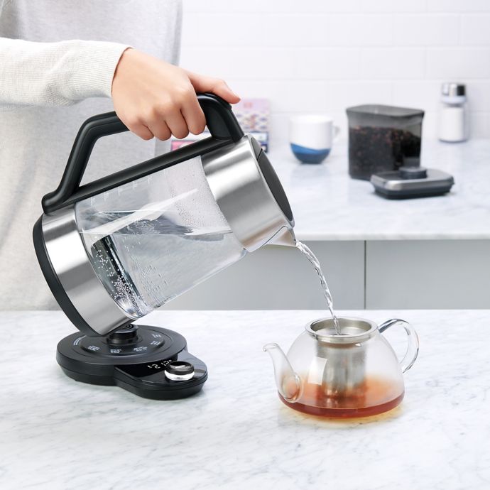Cordless Glass Tea Brewer - Stainless Steel