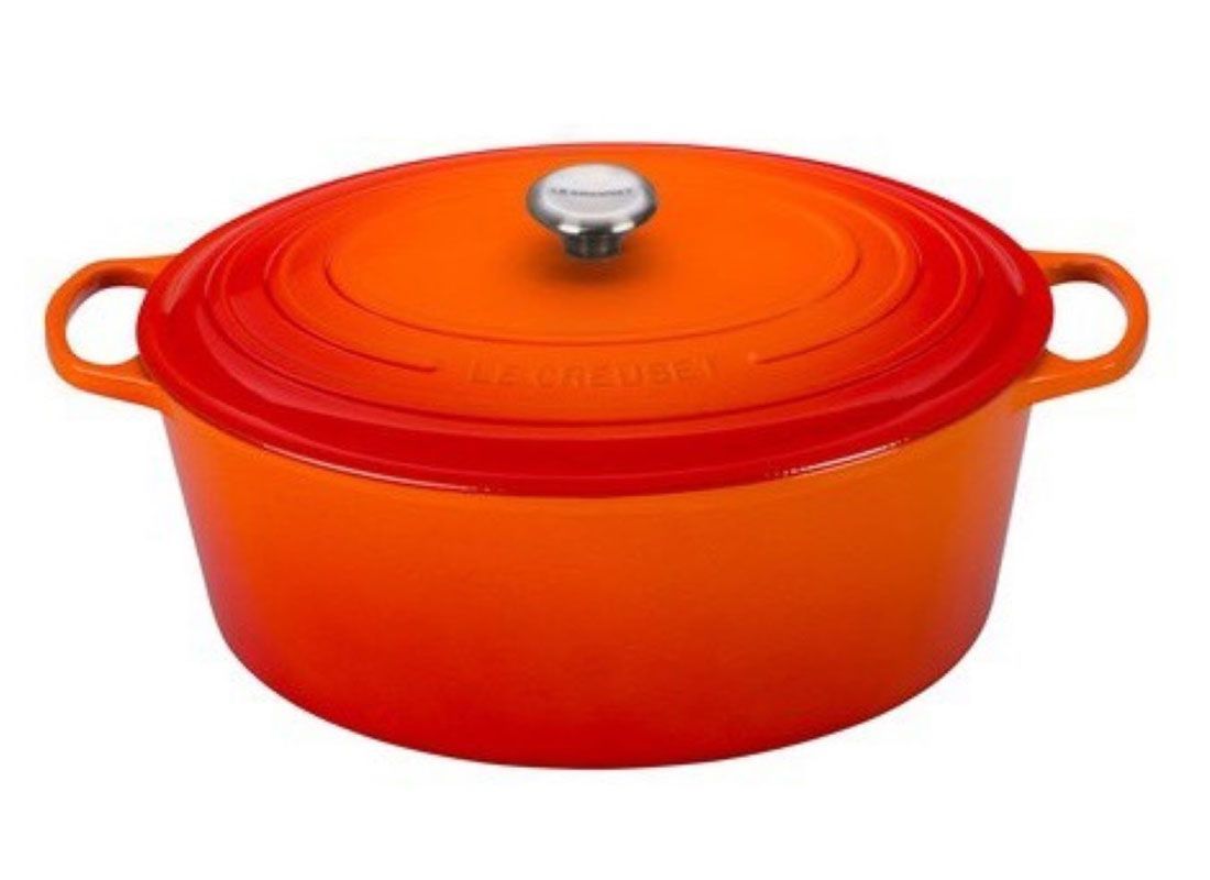Le Creuset Signature Oval 6.75-Qt. Flame Orange Enameled Cast Iron