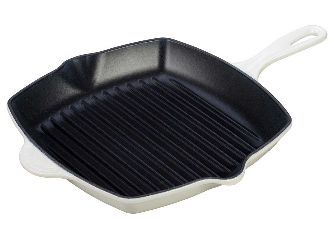 Enameled Cast Iron Grill Pan - Black