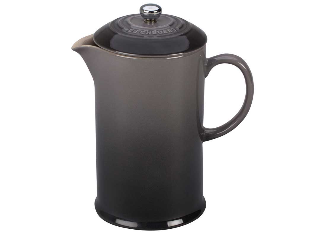 Le Creuset 27 Ounce Stoneware French Press - Oyster - Winestuff
