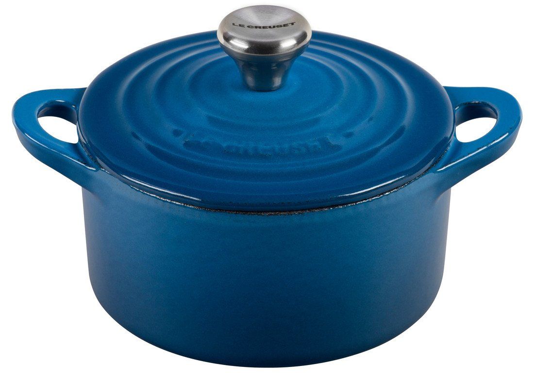 Le Creuset Signature 5-Piece Marseille Blue Enameled Cast Iron Cookware Set