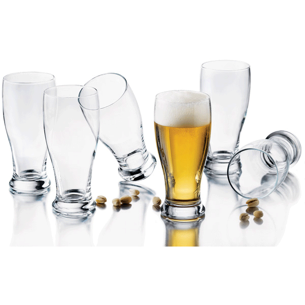 Libbey Craft Brews Belgian Ale Beer Glasses, 16.5-ounce, Set of 6