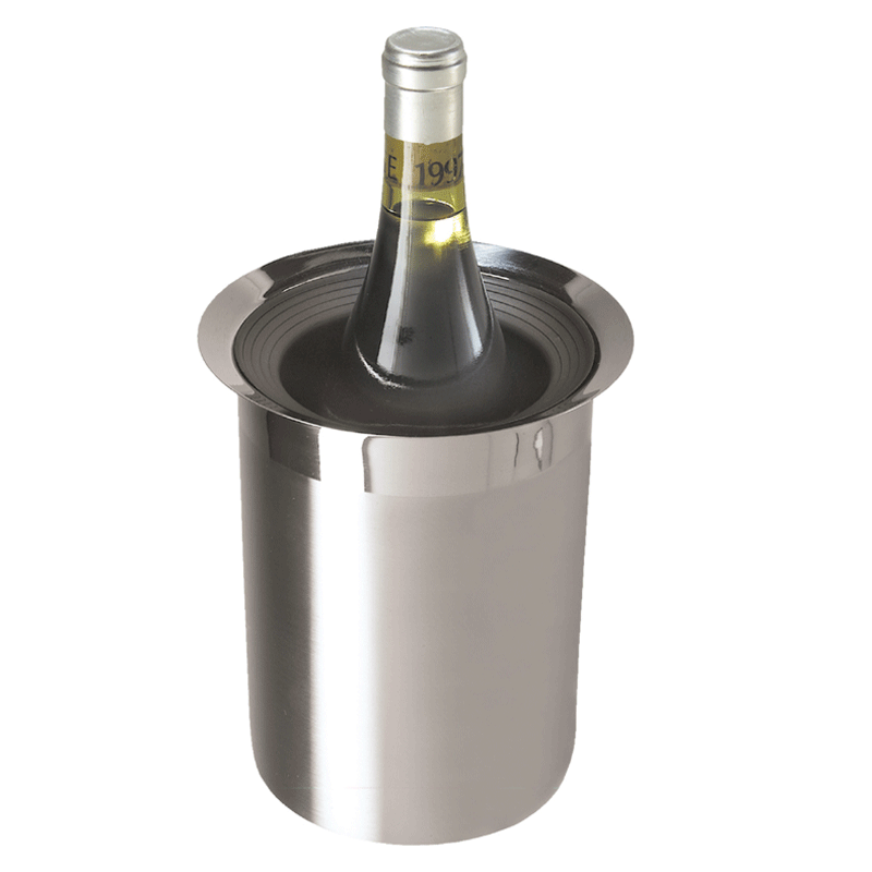Oggi Stainless Steel Wine Cooler w/Freezer Insert - Winestuff